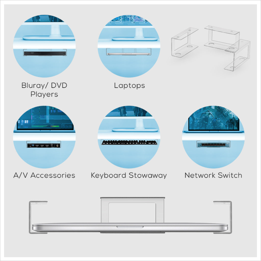 Under desk storage for laptops, airbooks, surface and more