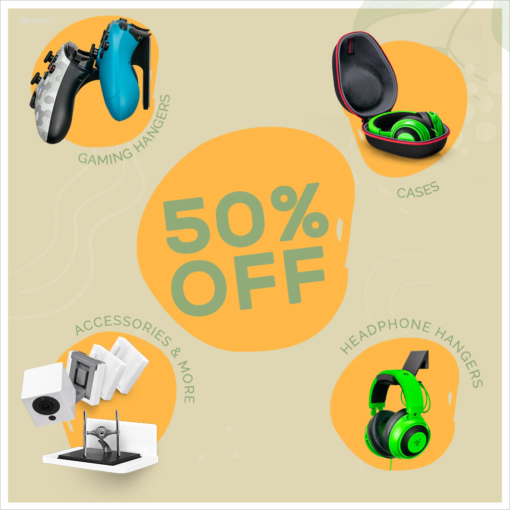 50% off all smart device accessories and headphone / gaming cases and cases too