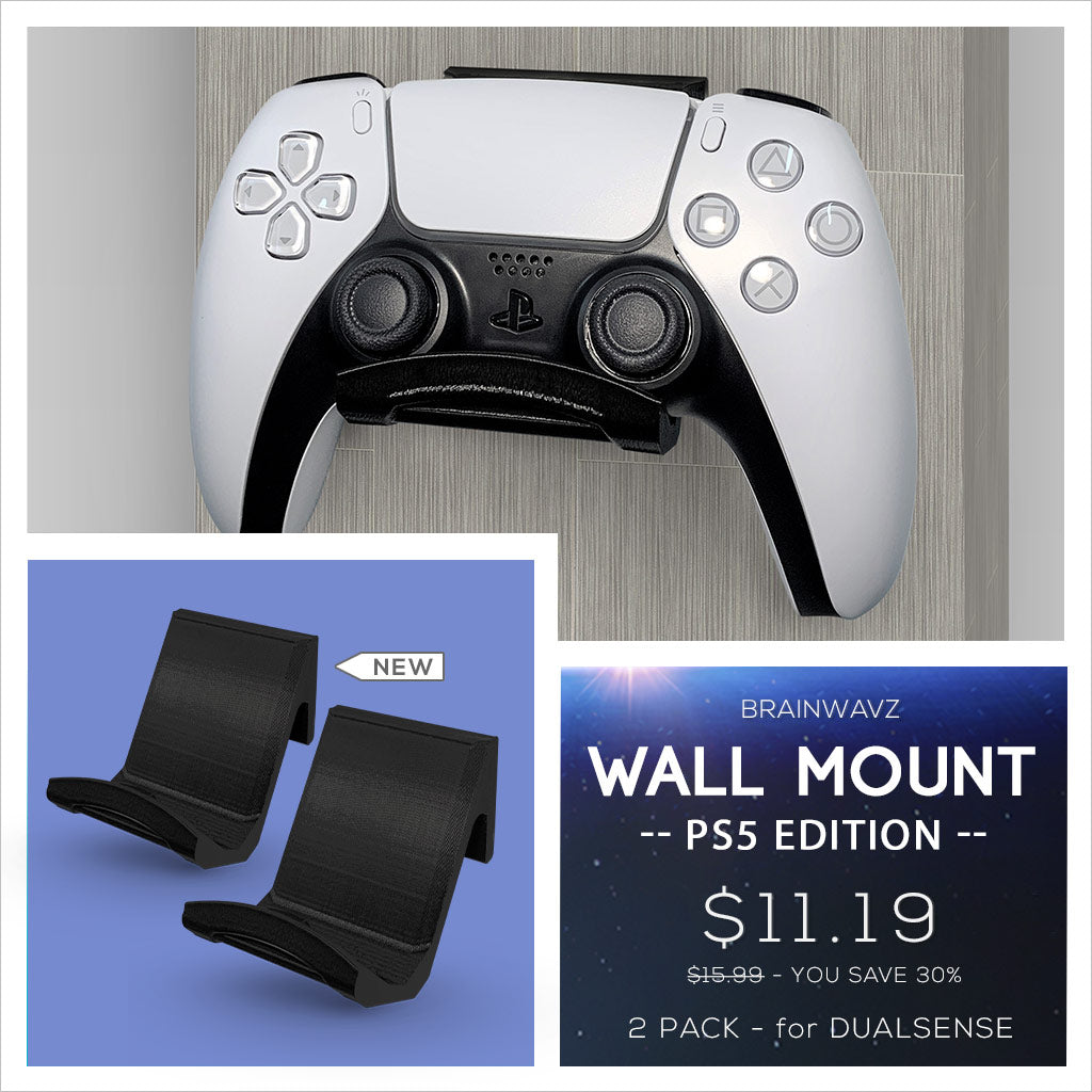 Kit de montaje en pared para PS5, soporte de pared para PS5 con soporte  para controlador Playstation 5, gancho para auriculares y caja de