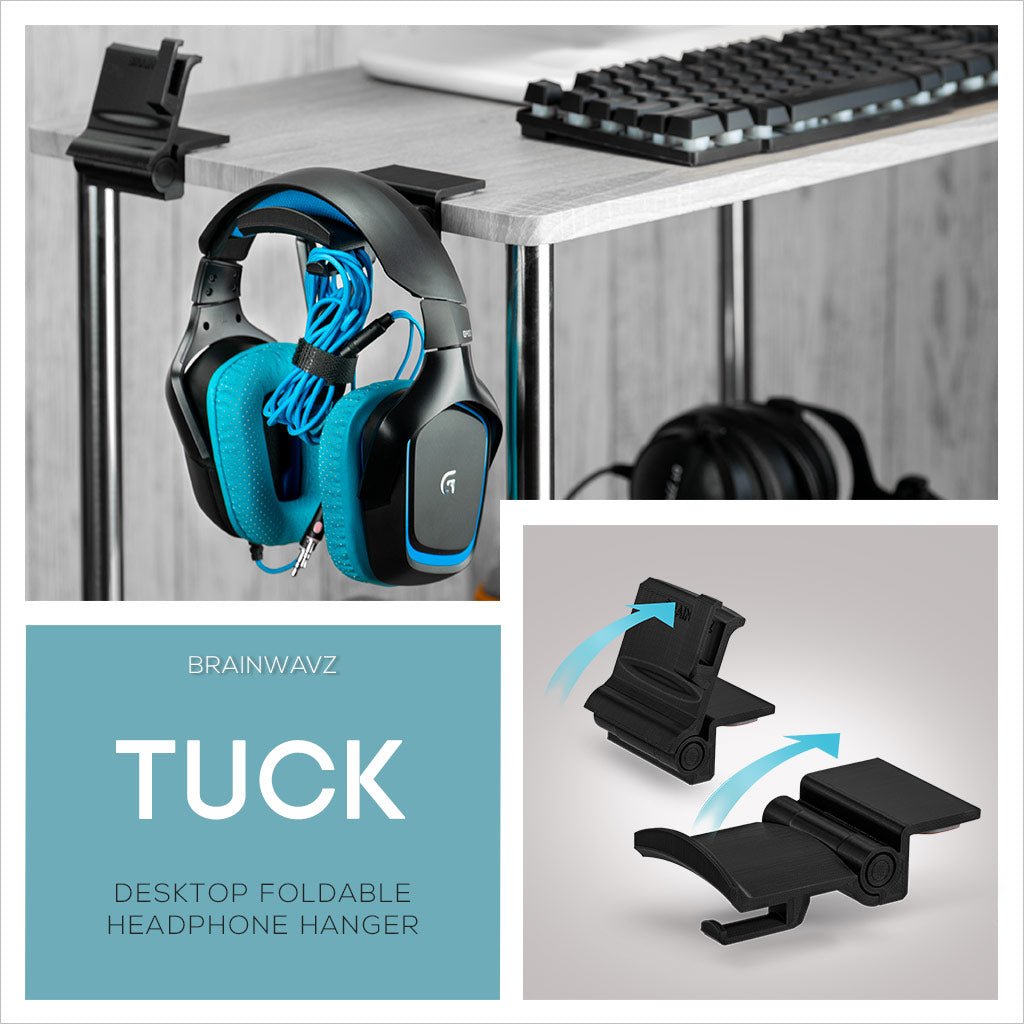 Tuck, foldable headphone hanger from Brainwavz