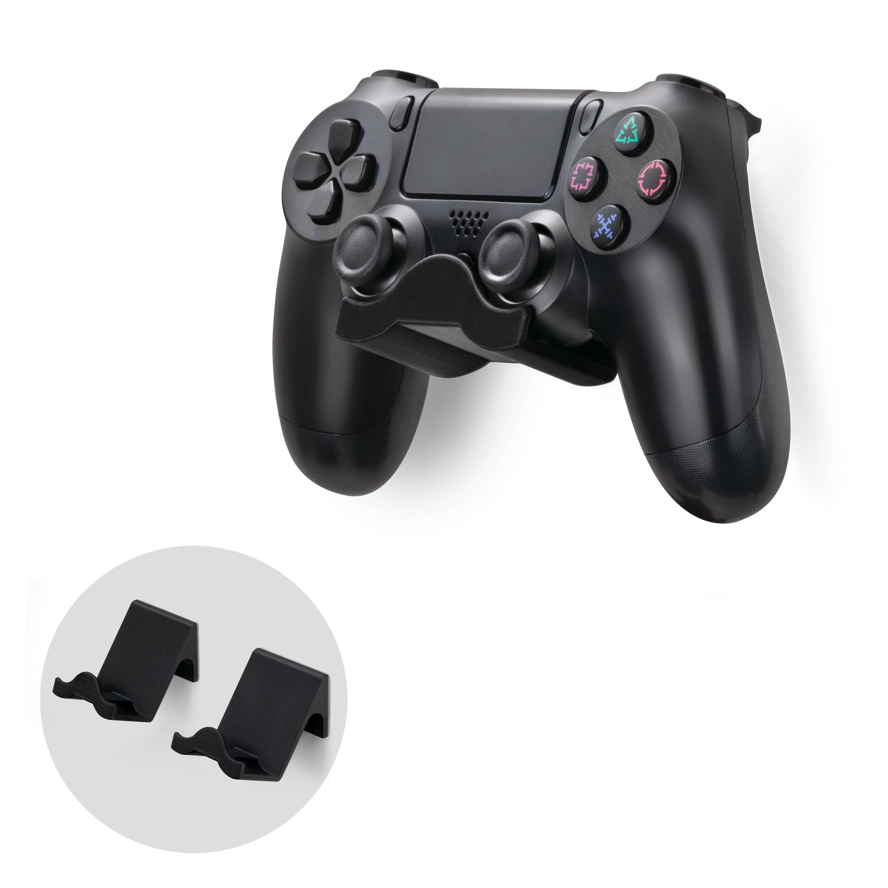 black and white ps4 controller