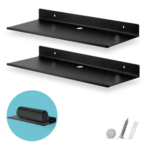 2-Pack 4” Small Floating Shelf Bluetooth Speaker Stand, Adhesive & Screw  Wall Mount, Anti Slip, for Cameras, Baby Monitors, Webcam, Router & More -  Brainwavz Audio