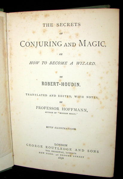 robert houdin secrets of conjuring and magic