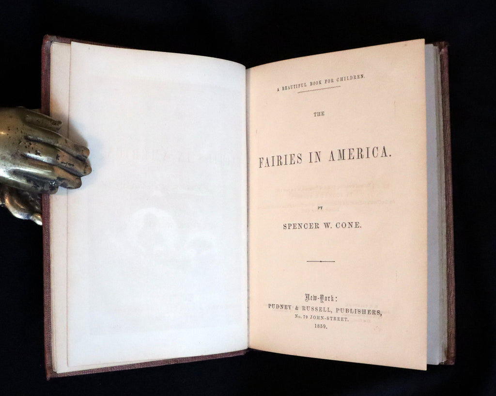 1859 Scarce Book - The FAIRIES IN AMERICA by Spencer W. Cone. Illustra ...