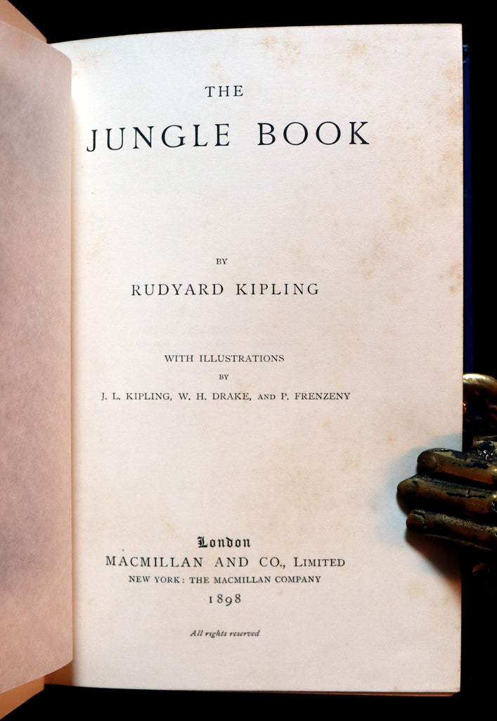 1898 Rare Book - The Jungle Book by Rudyard Kipling. Illustrated ...