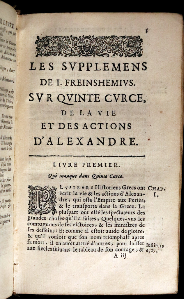 1668 Rare French Book ~ Histories of Alexander the Great ~ Quinte-Curc ...