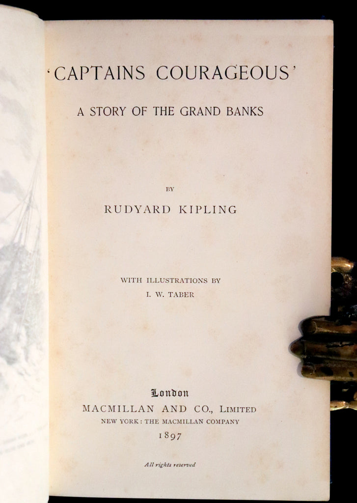 1897 Rare First Edition - CAPTAIN COURAGEOUS. A Story of the Grand Ban ...