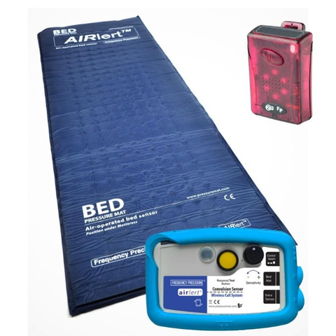 Wireless convulsion bed sensor mat and pager set at Frequency Precision