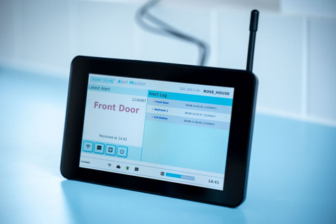 a door sensor with a pager alert system