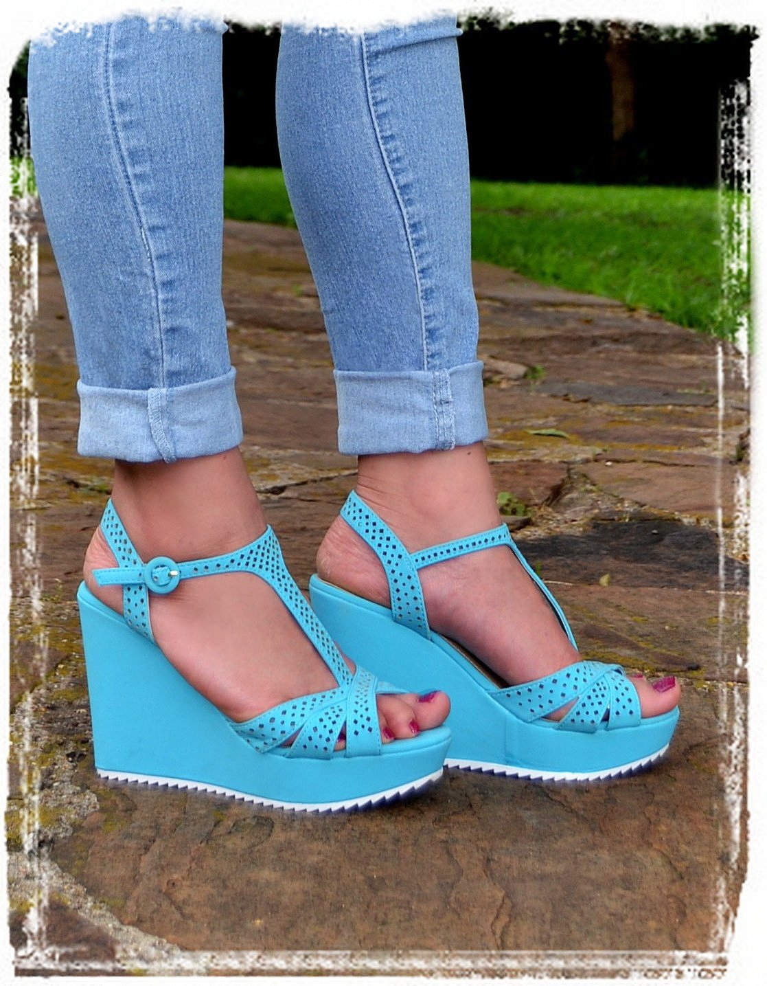 baby blue wedges