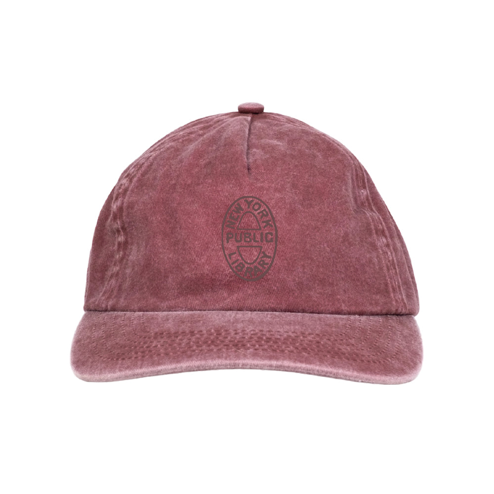 https://cdn.shopify.com/s/files/1/0953/4528/files/wine-oval-nypl-twill-cap_1024x1024.jpg?v=1694536068