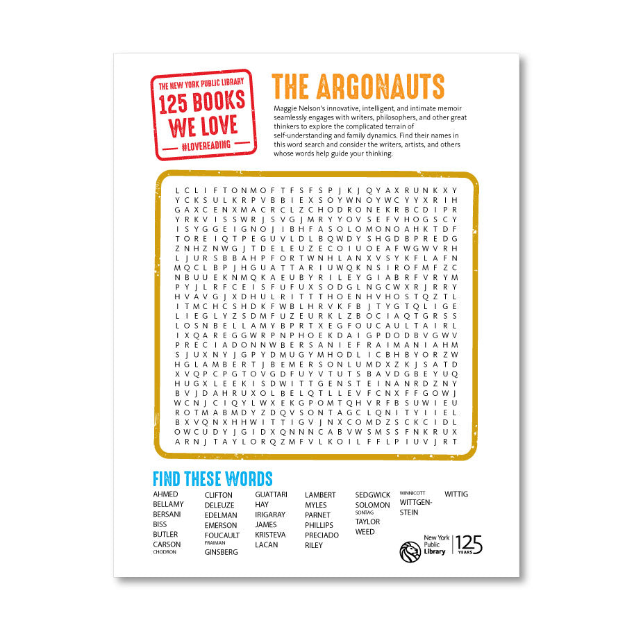 printable word search the argonauts the new york public library shop