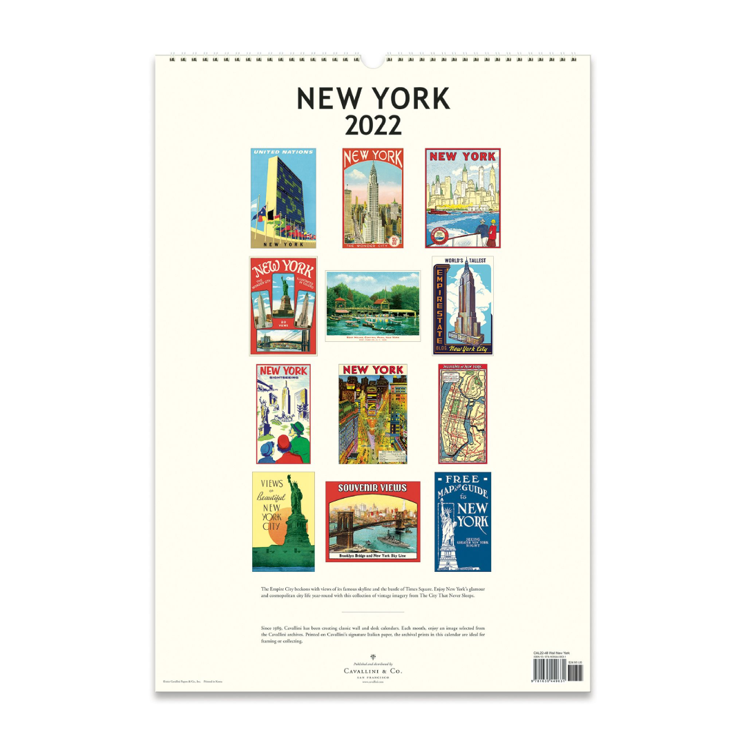 2022 New York City Wall Calendar
