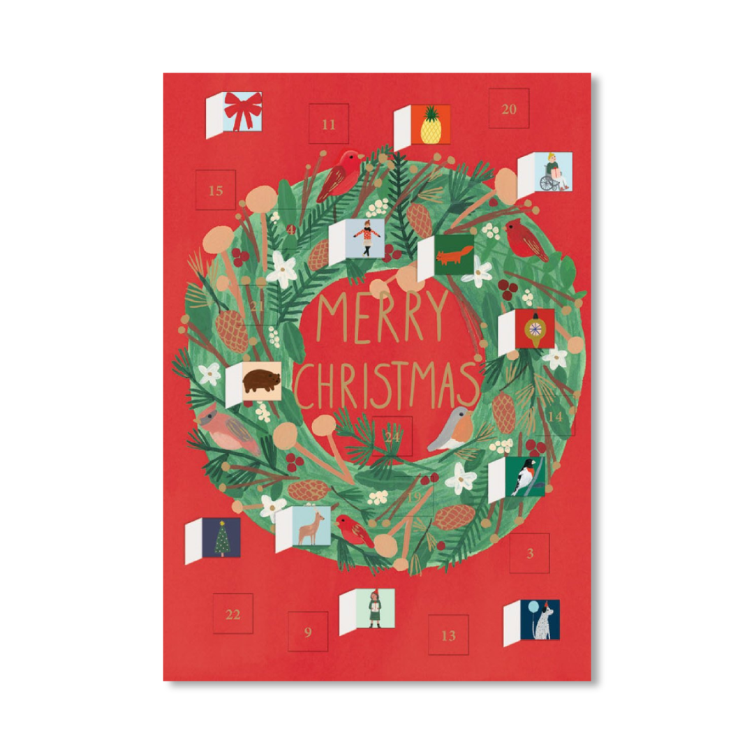 Merry Christmas Advent Calendar Card