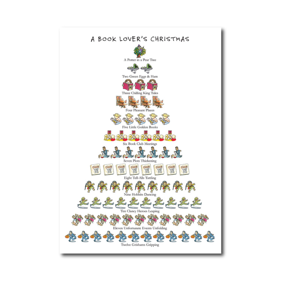 12 Days of Book Lovers Holiday Card Set