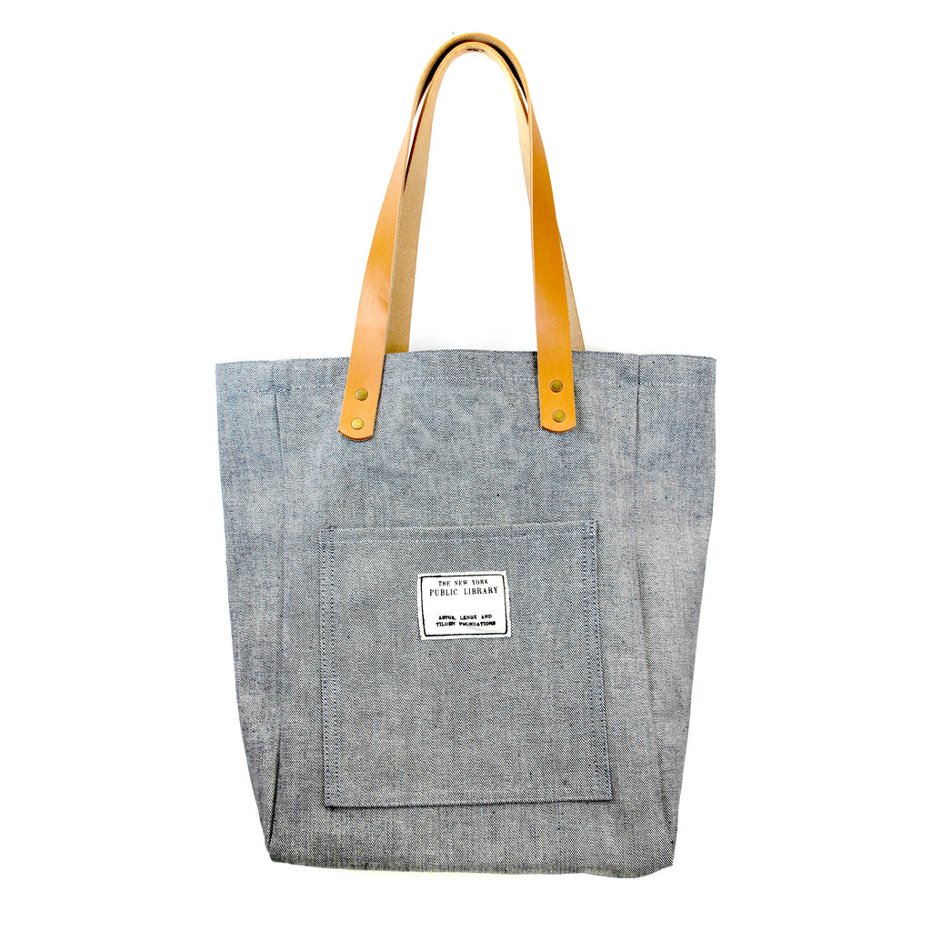 Light Denim Vintage NYPL Stamp Tote Bag – The New York Public Library Shop