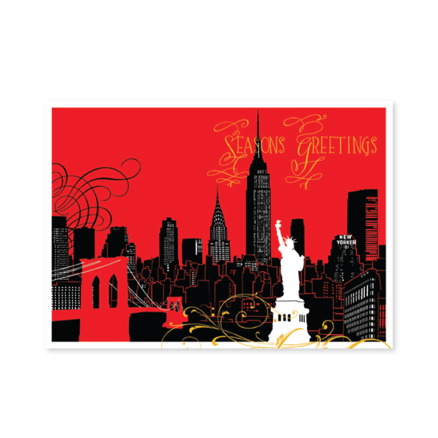 New York City Skyline Holiday Card Set