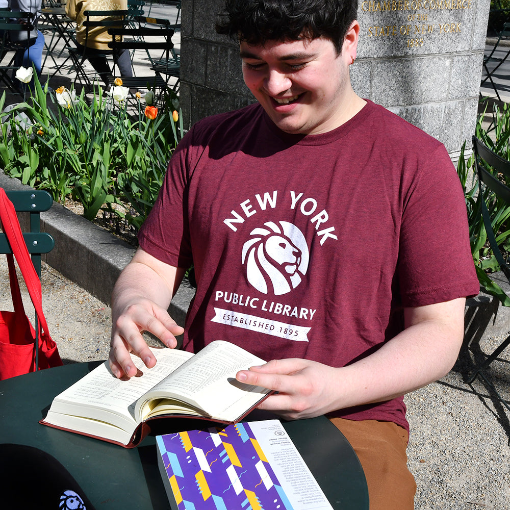 Red Flecked NYPL 1895 T-shirt - The New York Public Library Sh product image