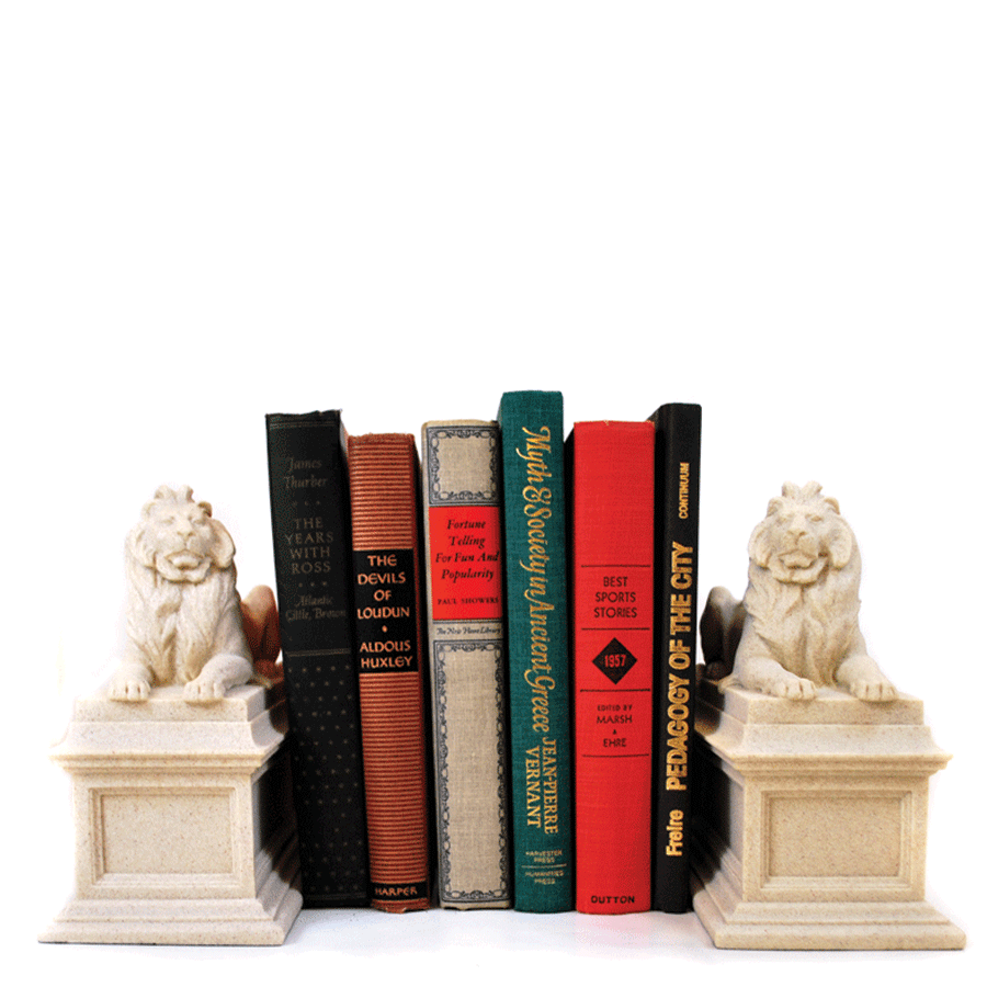 new york public library lion bookends