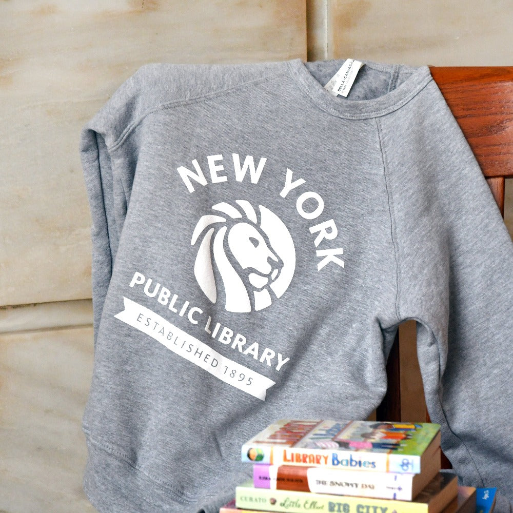 Planet Schwarzman Building: NYPL Vintage Inspired Hoodie Sweatshirt Large