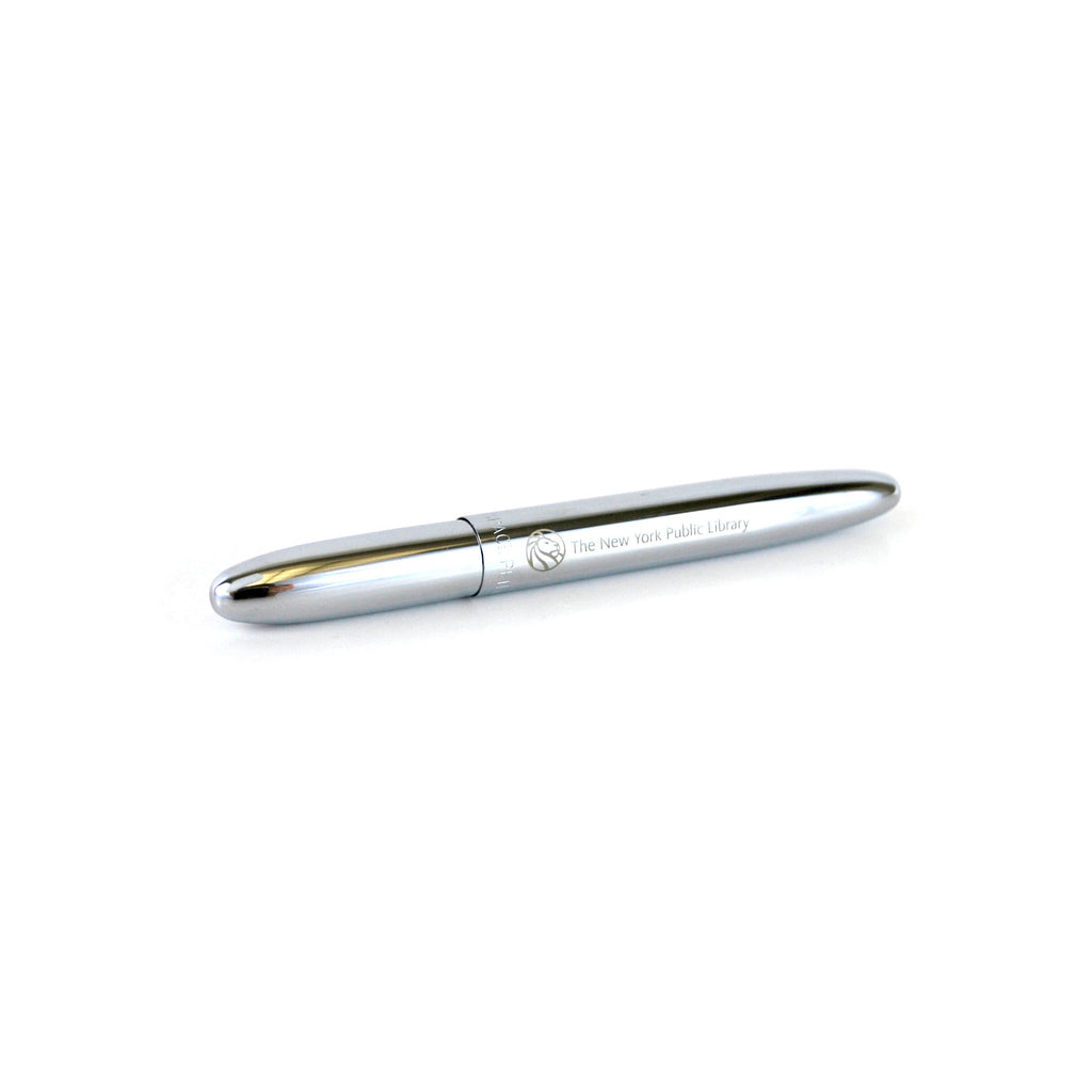 Classic Chrome Fisher Space Bullet Pen With Clip with your personalised  message