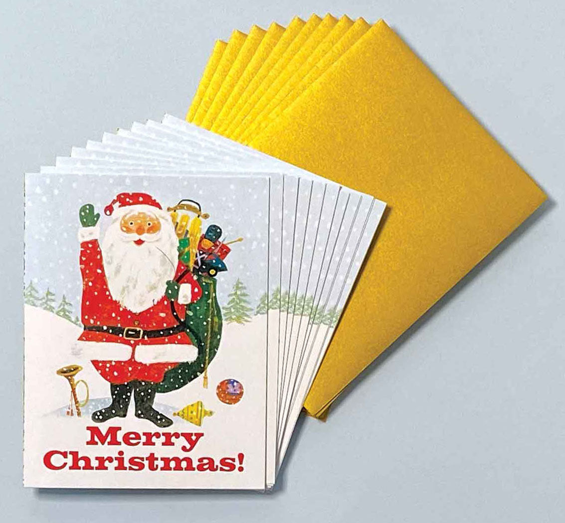 Waving Santa Boxed Card Set