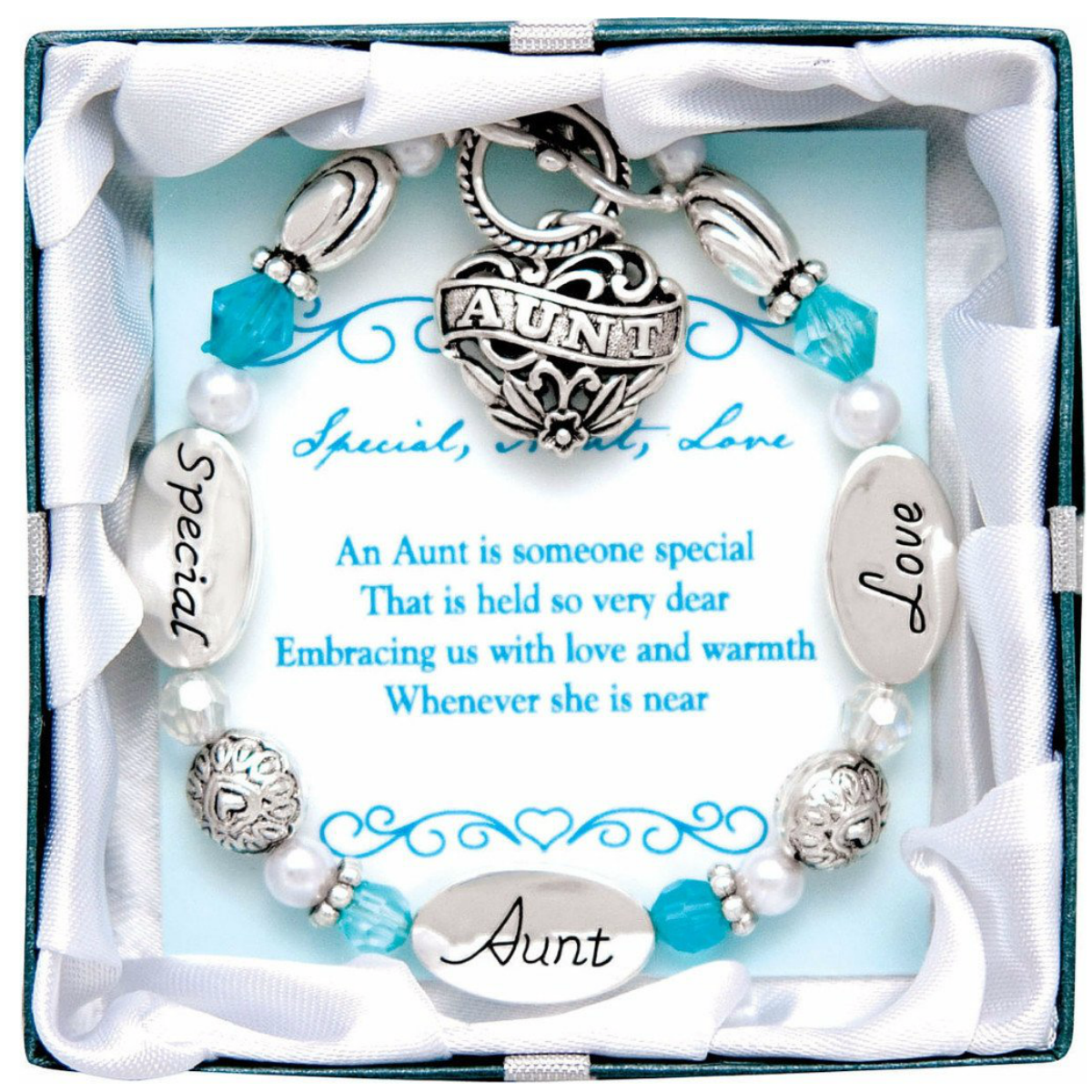 Aunt Heart Charm Bracelet