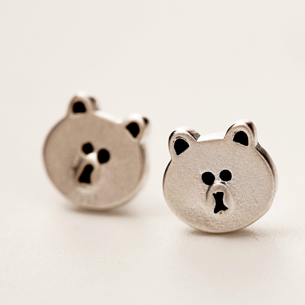 Funny Bear Earrings - 925 Sterling Silver – Owl J