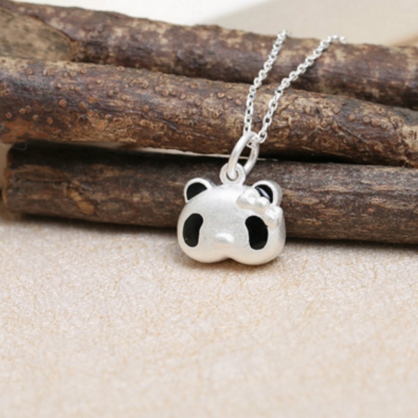 Cute 3d Panda Pendant Necklace 925 Sterling Silver Owl J 6112