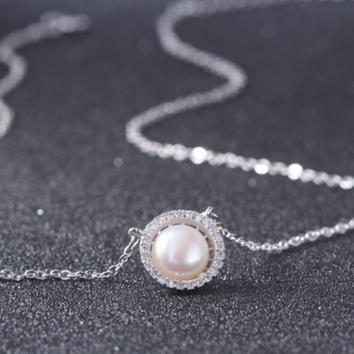 Freshwater Pearl Necklace  - 925 Sterling Silver