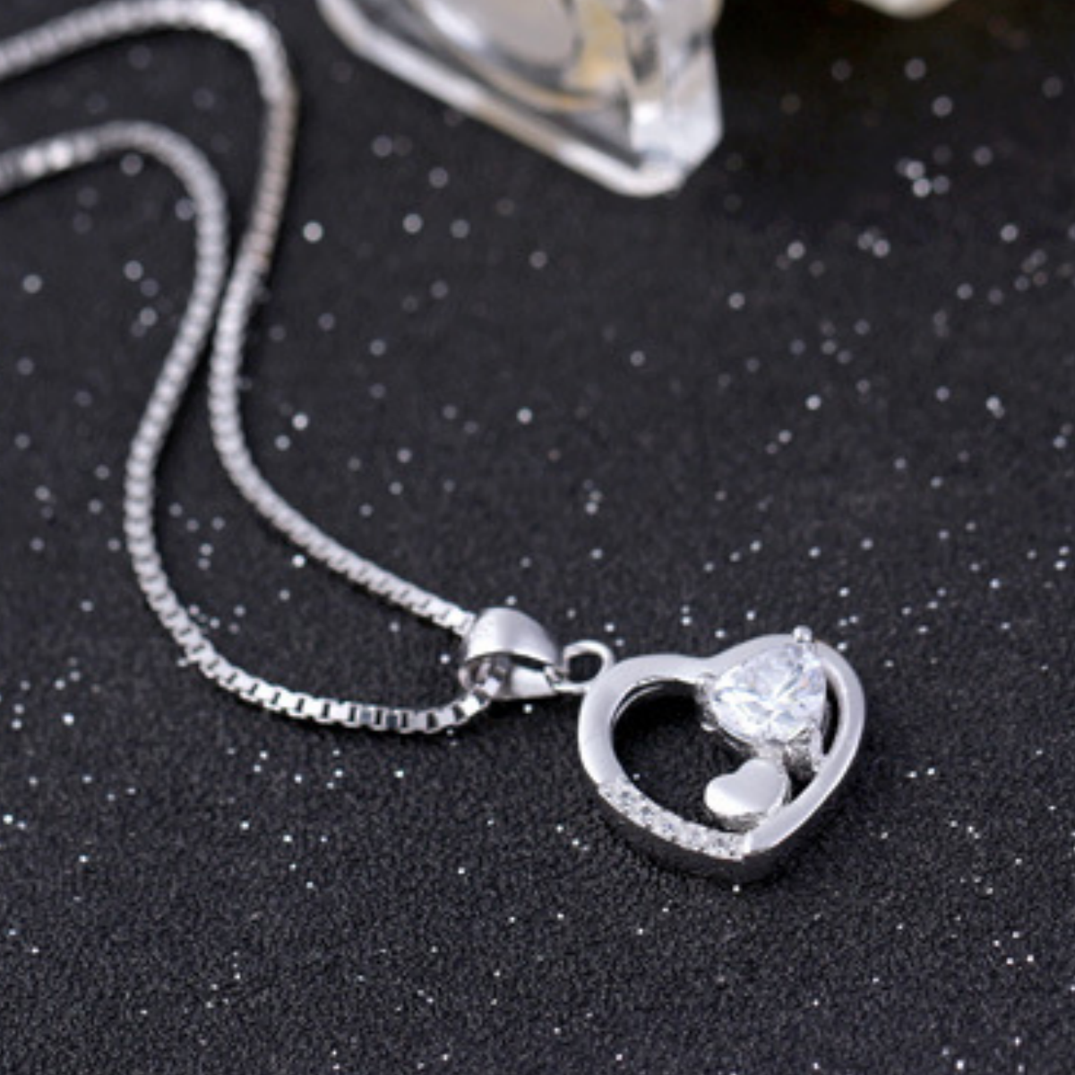 Triple Hearts Necklace - 925 Sterling Silver