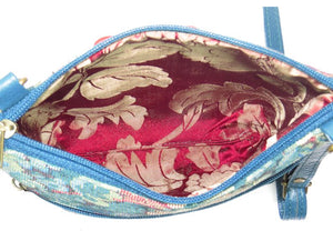 Enchanted Forest Leather and Tapestry Crossbody interior view
