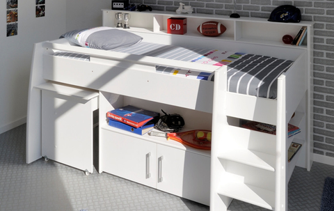 teenager cabin bed with desk