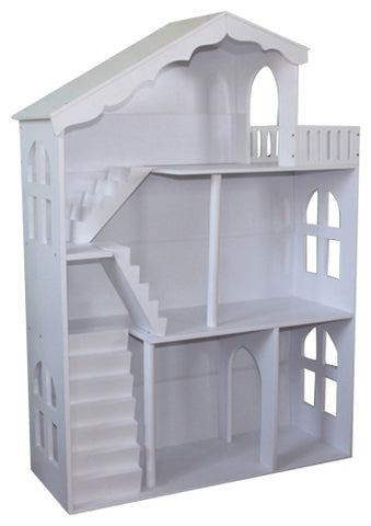 White Doll House Bookshelf With Balcony