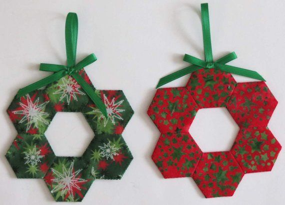 english paper pieced wreaths