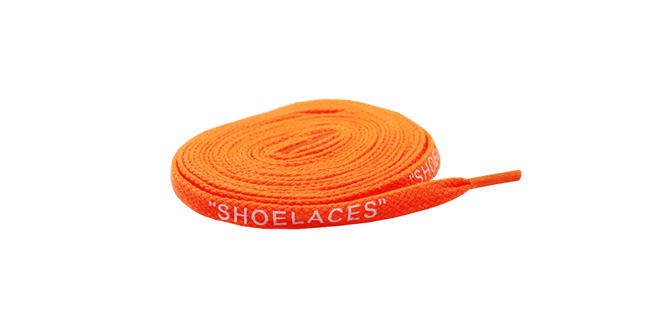 orange off white shoelaces