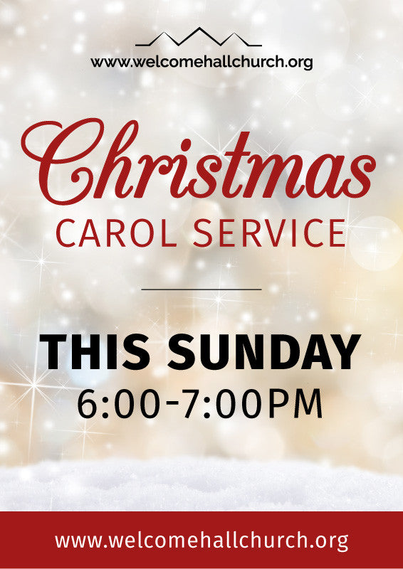 Christmas Carol Service Large Format Event Poster TruthVine