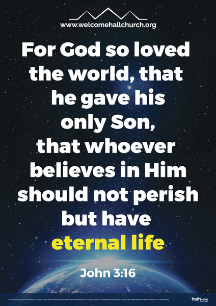 John 3:16 Gospel Poster – TruthVine