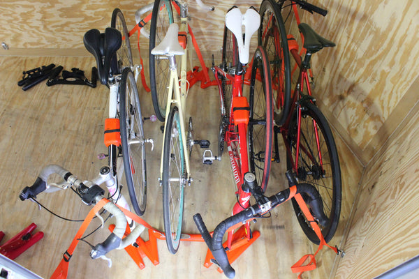 enclosed trailer bike rack