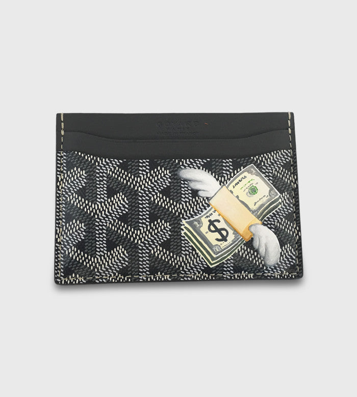 Hand Painted Keith Haring Design Goyard St Sulpice Cardholder
