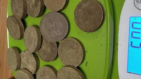 Hash coins fresh off the press - not too big, not too small