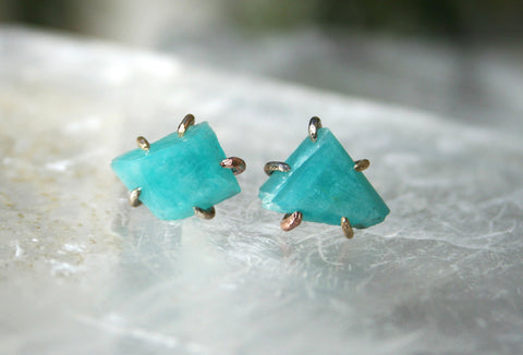 Variance Objects: Amazonite studs