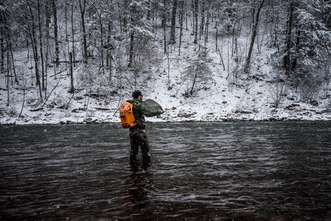  Winter fishing in a creek