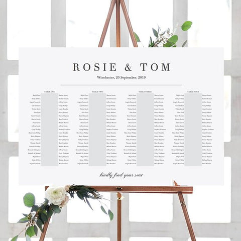 Printable Seating Chart by Connie and Joan