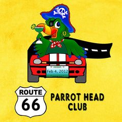 Route 66 Parrot Head Club products. T-shirts, can coolers, totes bags and other items for the Route 66 Parrot Head Club.