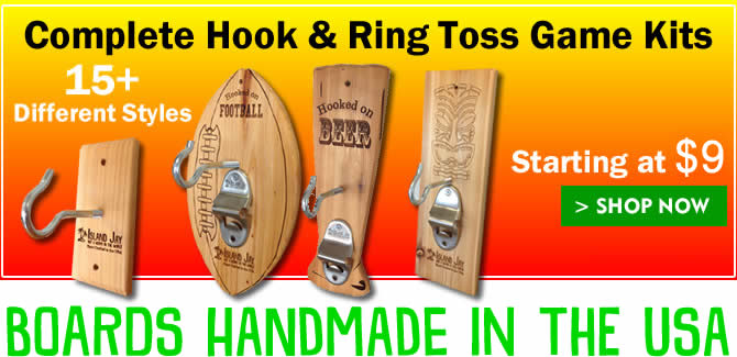 hook ring toss games ad display
