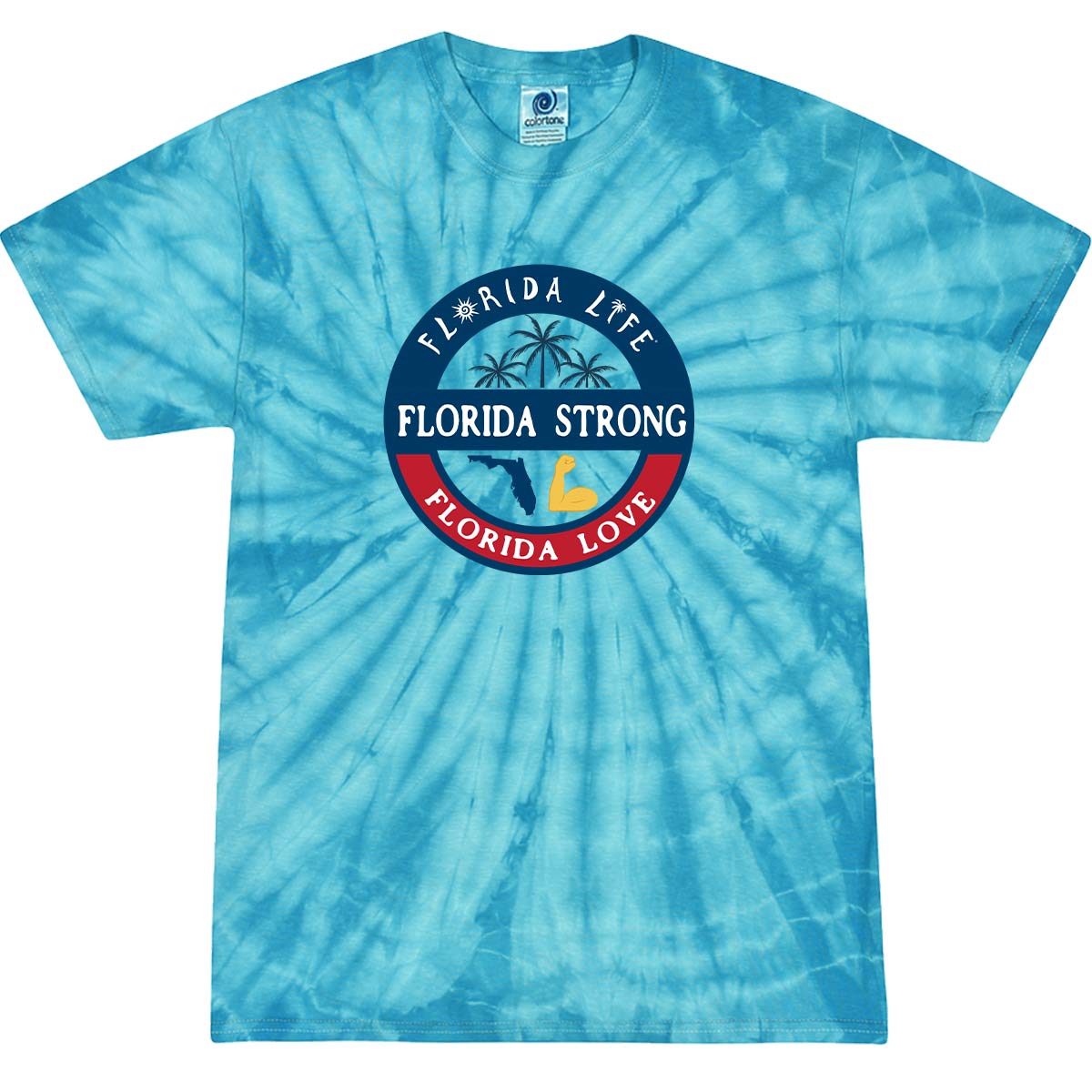 Image of Florida Strong Florida Love Tie Dye T-Shirt