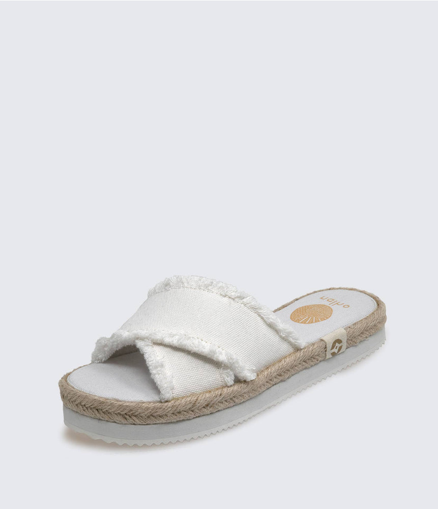 Kamala White Platform Espadrilles with 