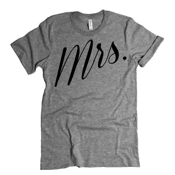 Mrs. T-shirt. Mrs and Mr Bachelorette Party Engagement Gift. Wedding G ...