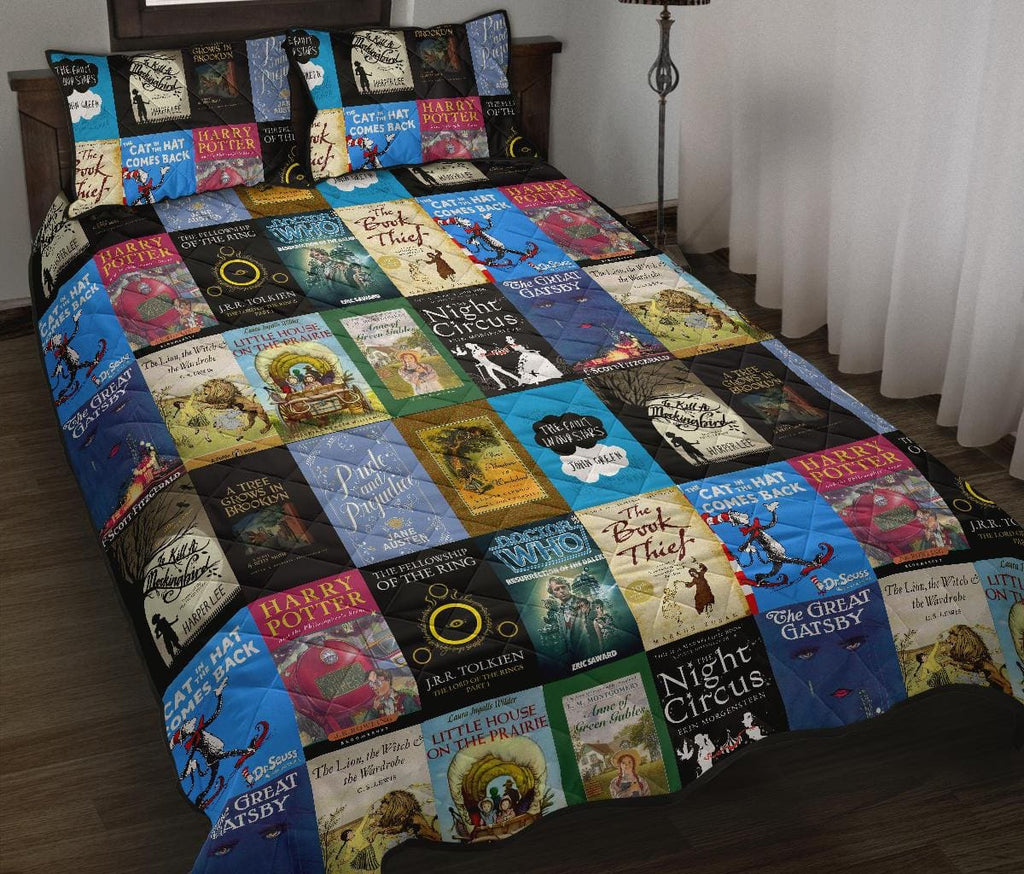 Book Covers Quilt Bed Fra